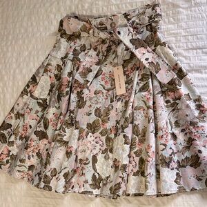 Rebecca Taylor Floral A-Line Skirt